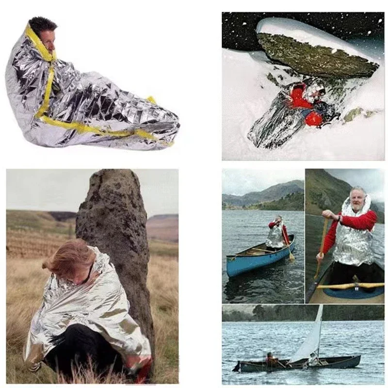Survival Blanket Reflective - 160*210Cm 3 Buah Selimut Panas Myra