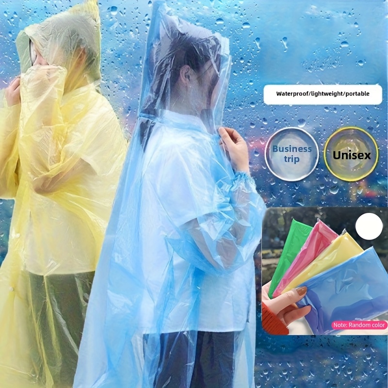 Emergency Poncho Rain - 5/10 Buah Jas Hujan Tahan Air