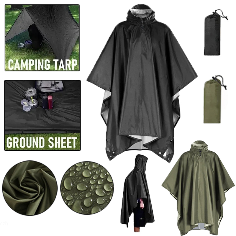 Emergency Poncho Rain - Jas Hujan Militer 3 In 1