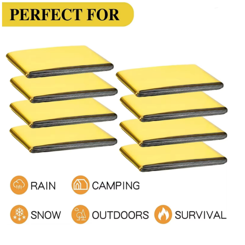 Survival Blanket Reflective - Selimut Penyelamat Aluminium Foil Ringan Portabel,