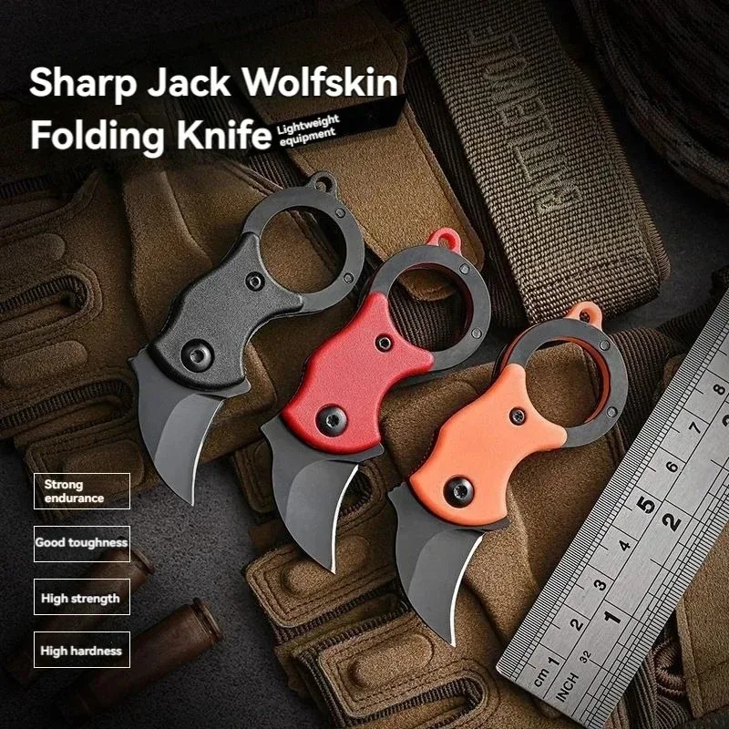 Bushcraft Knife Fixed - Pisau Saku Gantungan Kunci Mini Baja