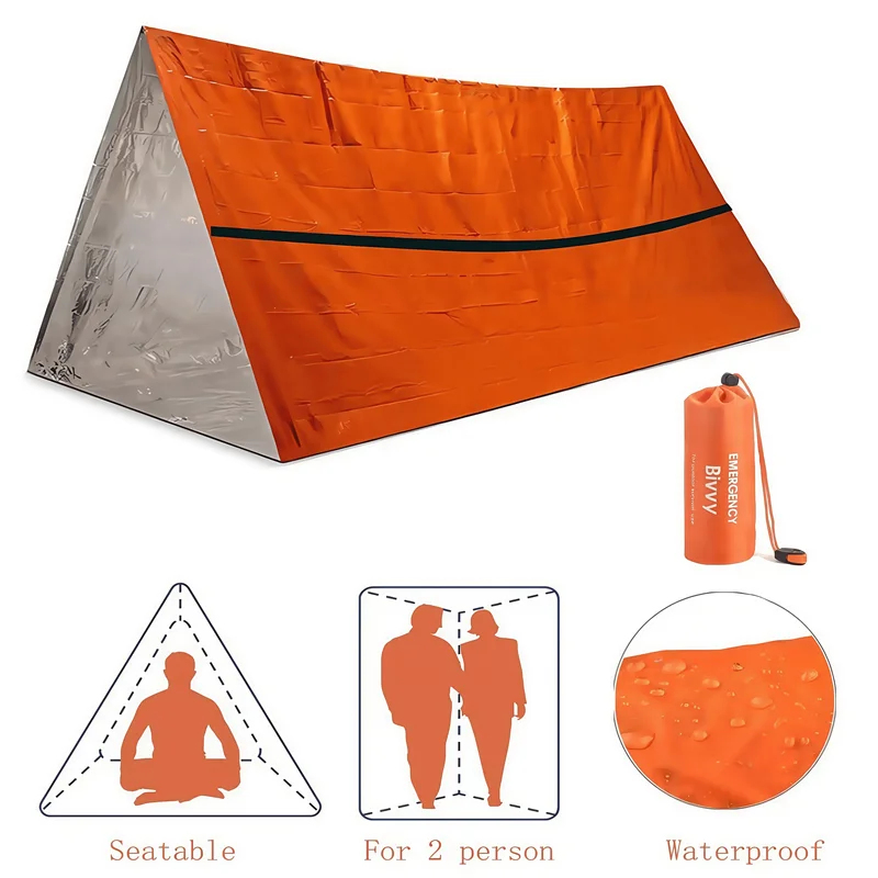 Bivy Bag Emergency - Tenda Bivy Mylar Tahan Air untuk