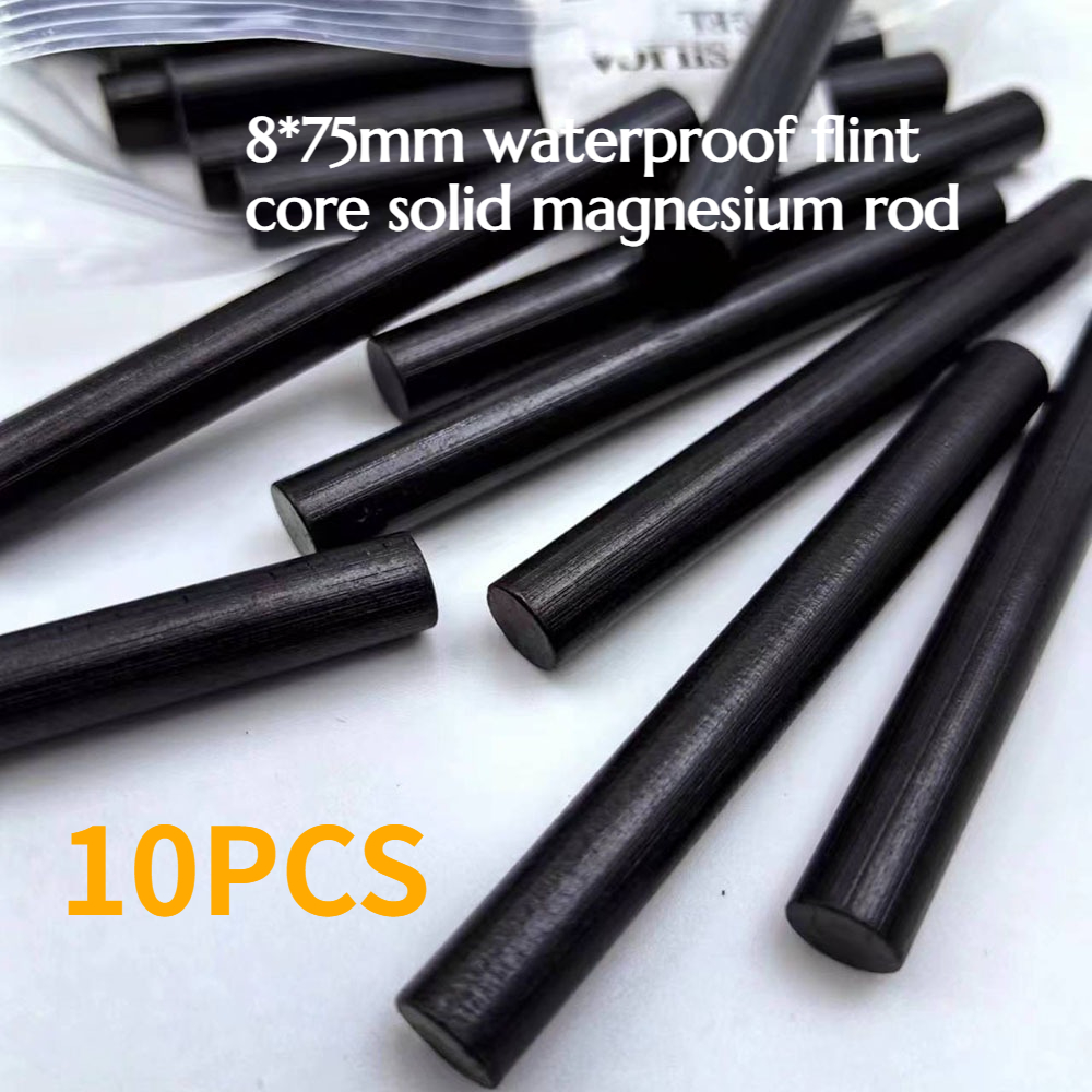 Magnesium Fire Starter - 10 Buah 8*75Mm Batang Magnesium Padat