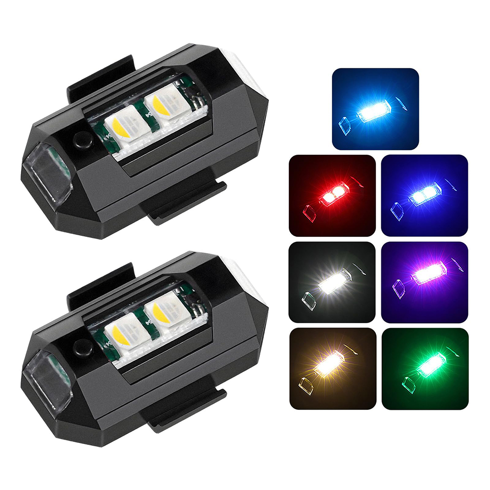 Sos Light Strobe - 2 Buah Lampu Strobo LED Mini