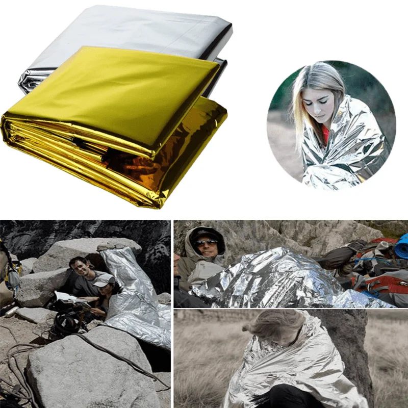 Survival Blanket Reflective - 1 Buah Selimut Pertolongan Pertama Portabel