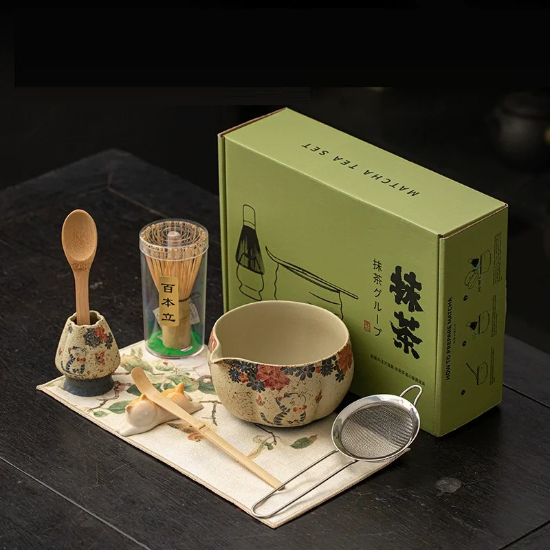 Fire Starting Kit - 8PCS Set Pembuatan Matcha Jepang Flint