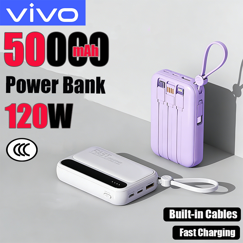 Solar Emergency Charger - VIVO Power Bank 50000mAh 120W Pengisian