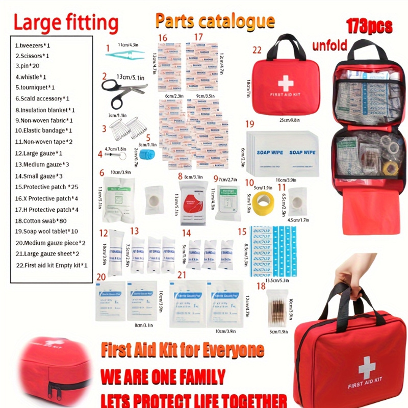 173Pcs Kotak P3K Lengkap Tas P - Bivy Bag Emergency ulasan dan harga
