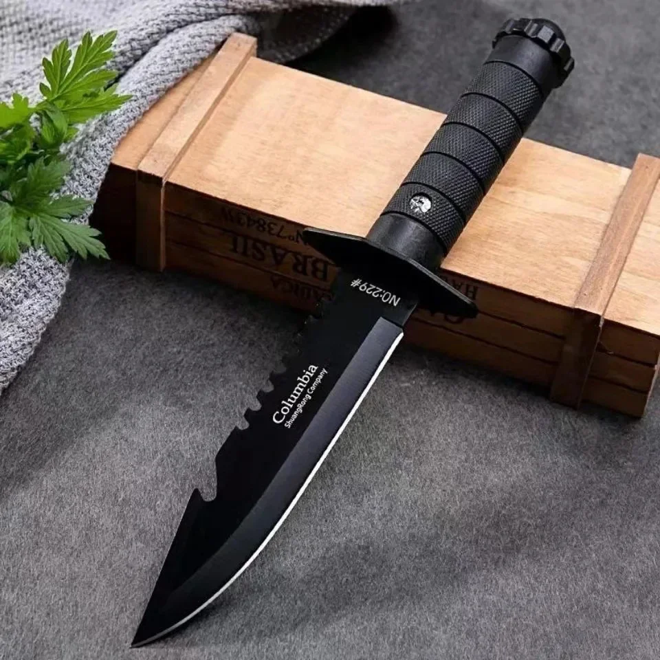 7CR17MOV Pisau Lurus Luar Ruan - Bushcraft Knife Fixed ulasan dan harga