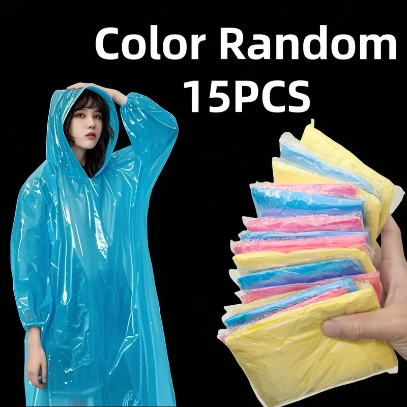 15/30 Buah Ponco Hujan Transpa - Emergency Poncho Rain ulasan dan harga