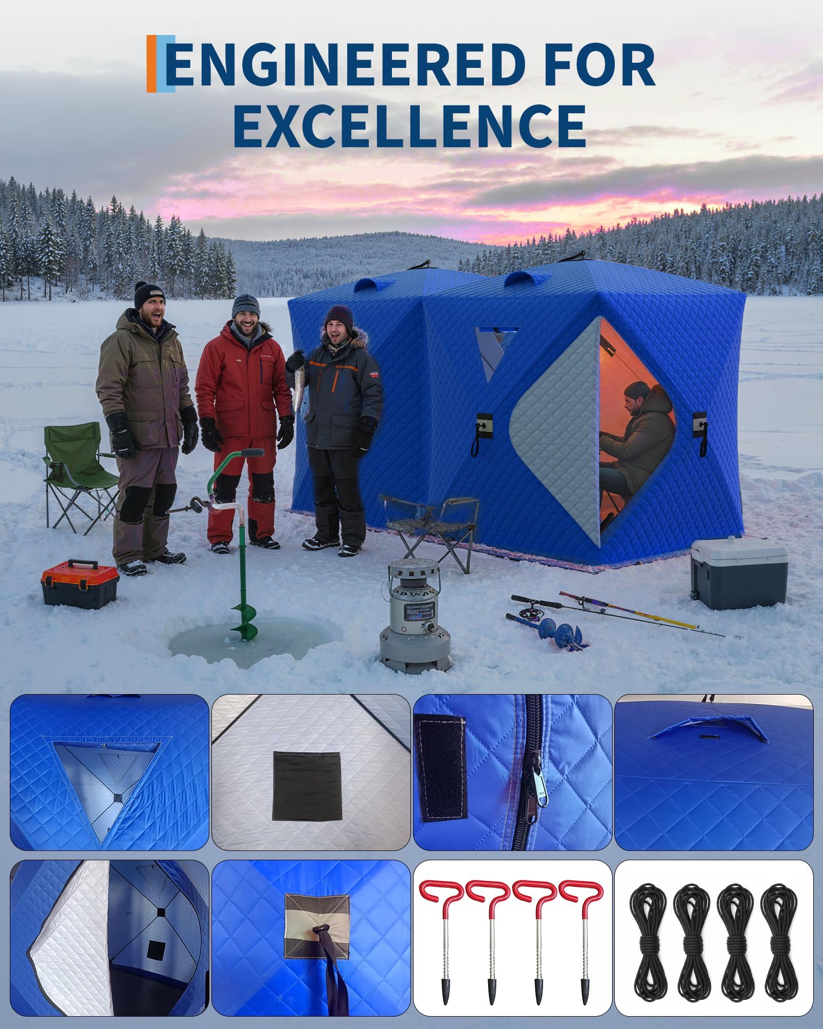 Tenda Memancing Es Model Hub A - Emergency Mylar Tent ulasan dan harga