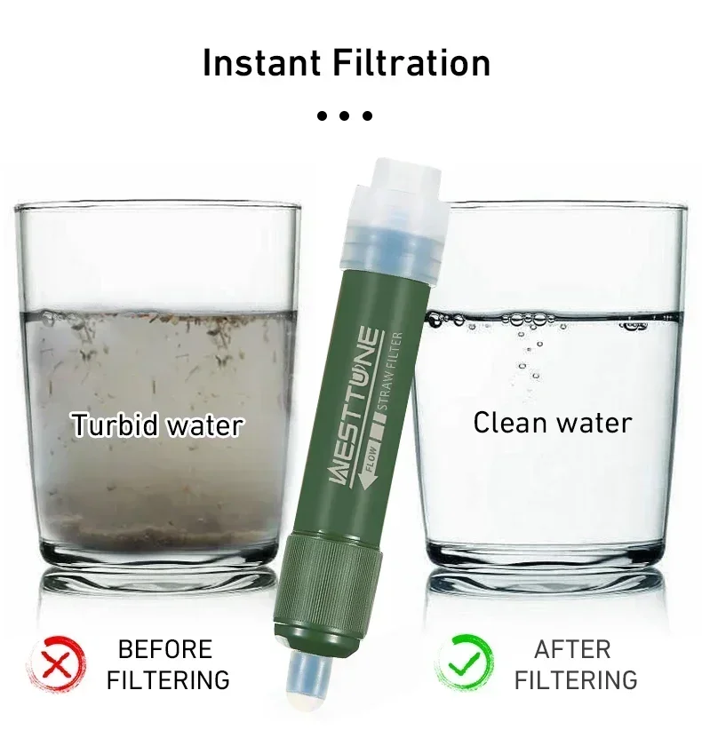 Westtune Kantong Air Serat Kar - Water Purification Straw ulasan dan harga