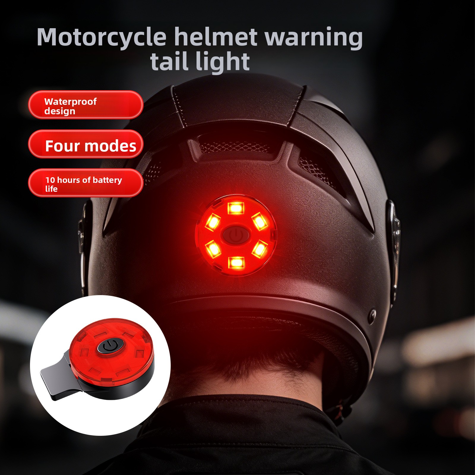 Lampu Belakang Helm LED Isi Ul - Sos Light Strobe ulasan dan harga