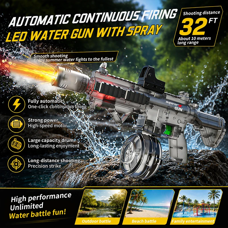 Pistol Air Otomatis Anak-anak  - Sos Light Strobe ulasan dan harga