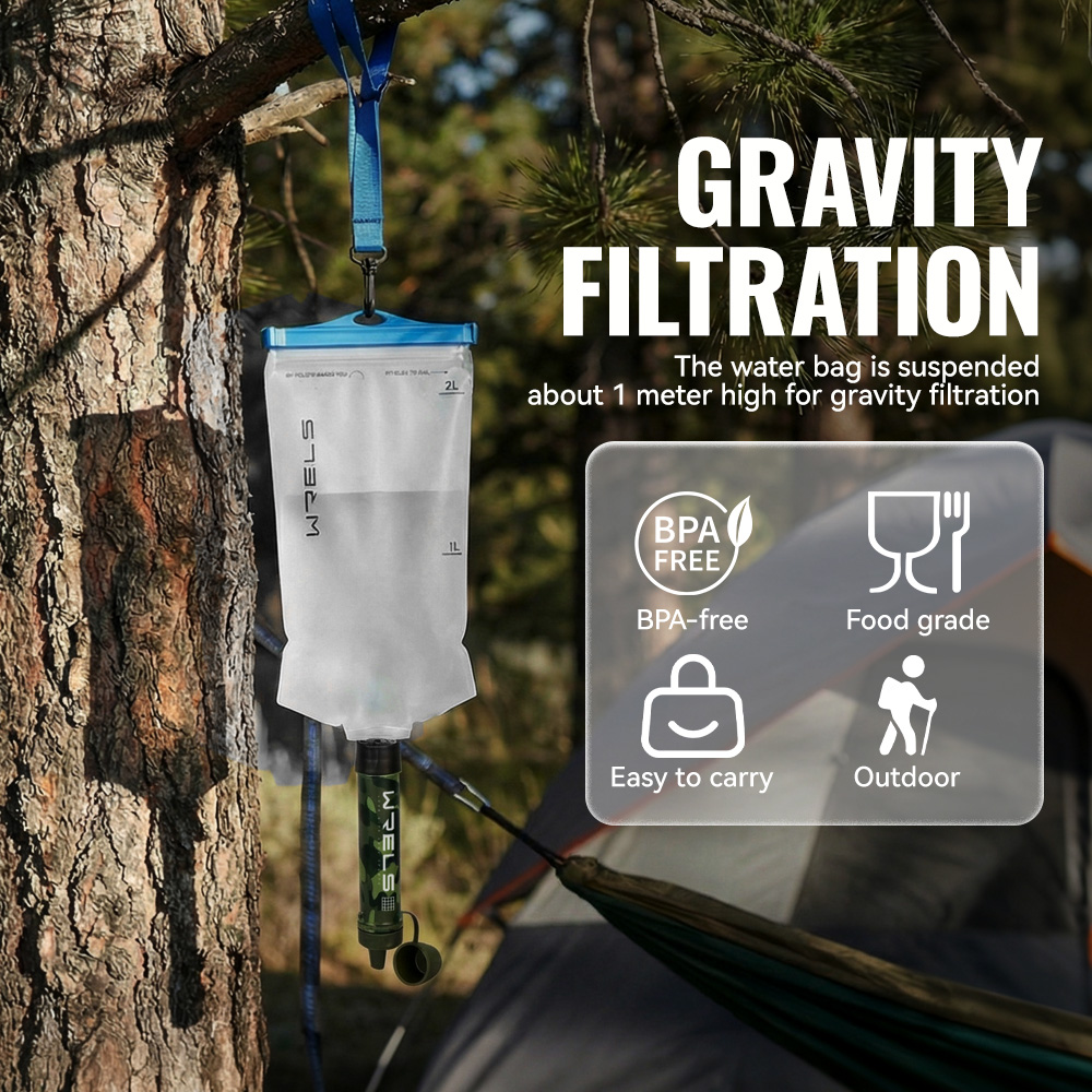 WRELS Set Filter Air Portabel  - Water Purification Straw ulasan dan harga
