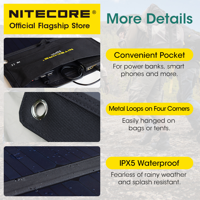 NITECORE FSP30 Panel surya por - Solar Emergency Charger ulasan dan harga